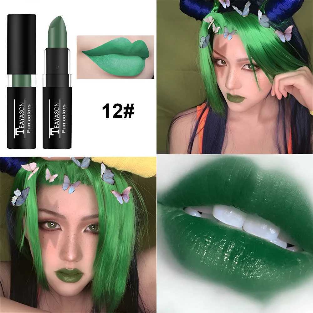 2 Colors Matte Nude Clay Lipstick Vampire Makeup Punk Black Lip Gloss Dark Paint Stick Durable Waterproof Lasting Cosmetics W251027