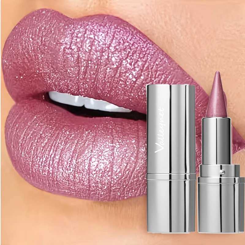 Waterproof Glitter Lipstick LongLasting Shimmering Lipstick with Metallic Finish All Skin Types Adult Use Beauty Lipstick W251027
