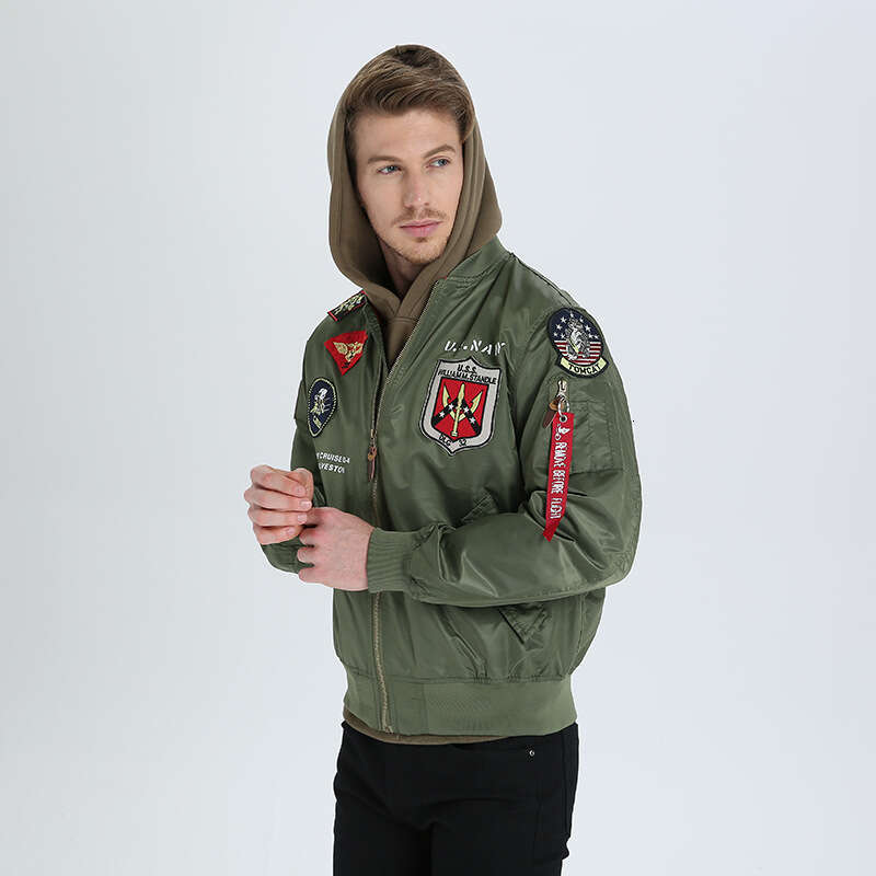 TOP GUN Spring and Autumn MA-1 Flying Tigers Proud Eagle Style Top Gun Air Force Pilot Jacket for Men