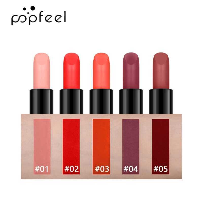 POPFEEL Matte Velvet Lipstick LongLasting Smooth Texture Easy Application Available in 5 Shades including Coral Pink W251027