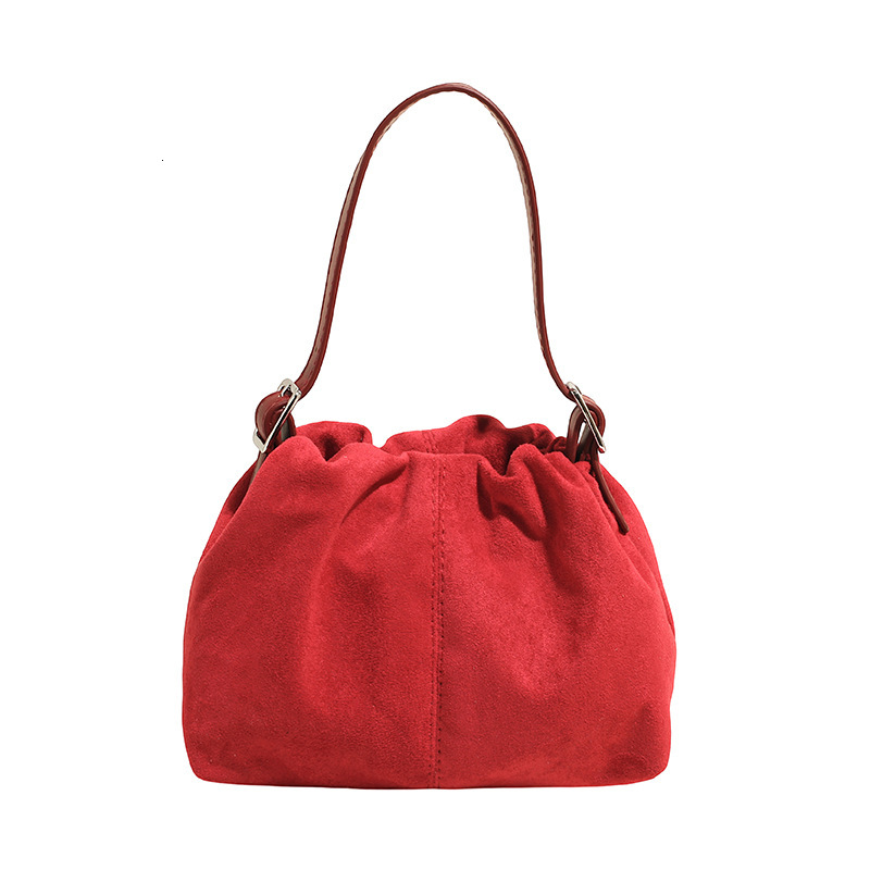 Free shipping designer bag Pleated Cloud Bag New Matte Dumpling Bag Suede Single Shoulder Handbag Crossbody Bag