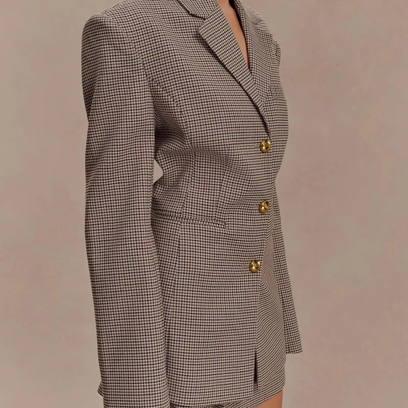 Ele Slim Fit Plaid Texture Suit Jaet for Women Spring Arrival Z Ladies Premium Quali Outerwear 251027