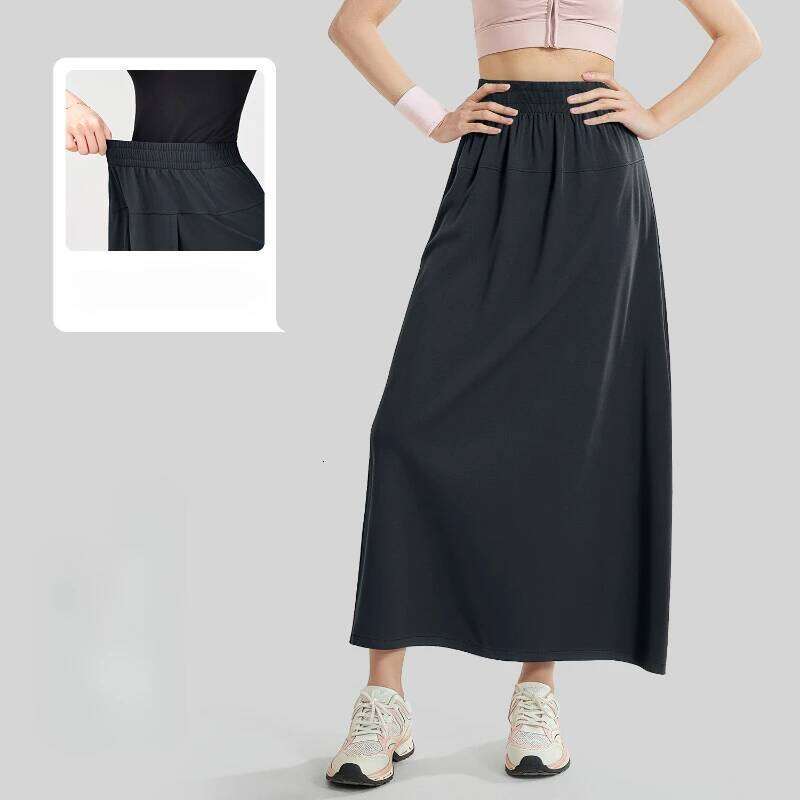New Solid Color Loose Skirt Women's Casual All-match Split Sports Yamamoto Culottes Fashion Wide Leg Pants College Style
