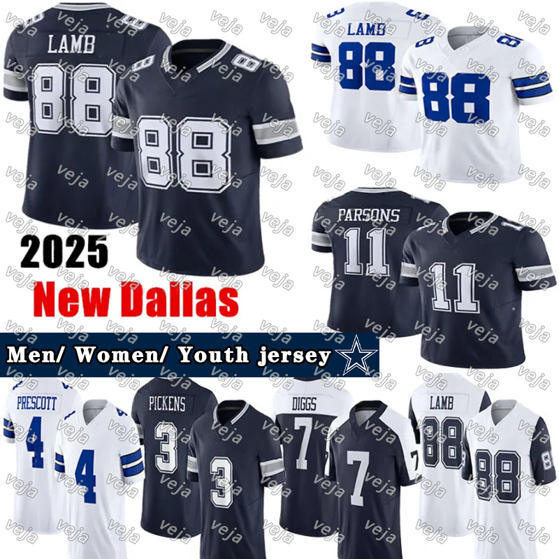#88 CeeDee Lamb Football Jersey #11 Micah Parsons George Pickens Dak Prescott Jake Ferguson Roger Staubach Miles Sanders Trevon Diggs Troy Aikman Tyler Booker jerseys