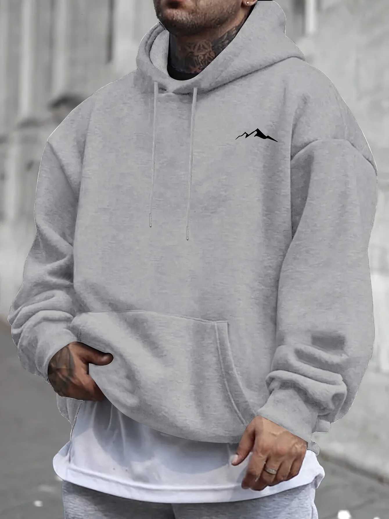 New Mens Fashion Trend Printed Pattern Hoodie Loose Casual Hip Hop Street Character Cotton Printed Hoodie Mens Sweatshirt W251027