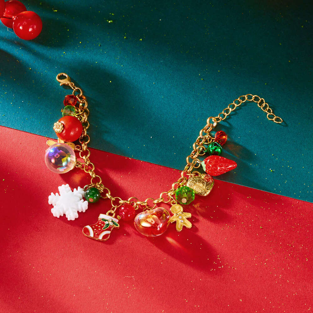 Accessories Snowflake Reindeer Snowman Christmas Tree Multi-Accessory Necklace Bracelet Set