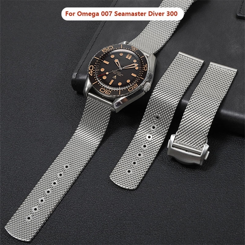 20mm Chain Watch Accessories Strap For 007 Diver 300 Watch Band High Qualit Replace Milanese Stainless Bracelet 251027