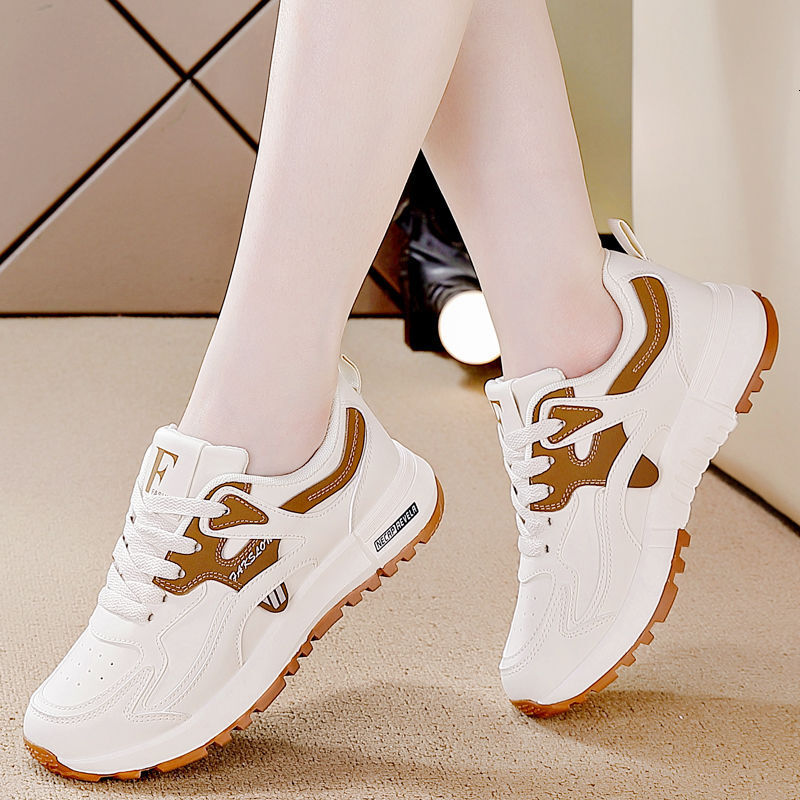 Free shipping Designer Casual Shoes Fashion Anti-slip Pu Leather Thick Sole Sneakers for Women Sport Running Walking