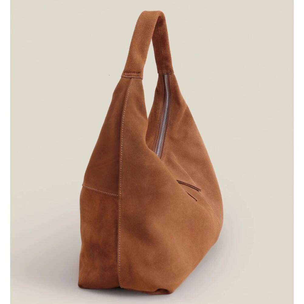 Designer Luxury Euro Style High Investment Work Huge Big Capacity Winter Travel Tote Real Suede Cow Leather Women Handbag Green Armpit Purse