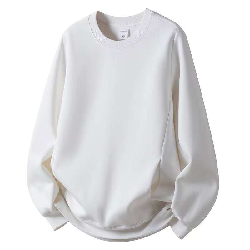 Men's High-End Crew Neck Sweatshirt, Trendy Loose Long-Sleeve Inner Wear for Spring and Autumn