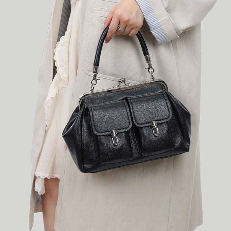 Fashion Commuting Tote Women's Handbag Retro Leather Large Capacity Shoulder 2025 New Crossbody Bag
