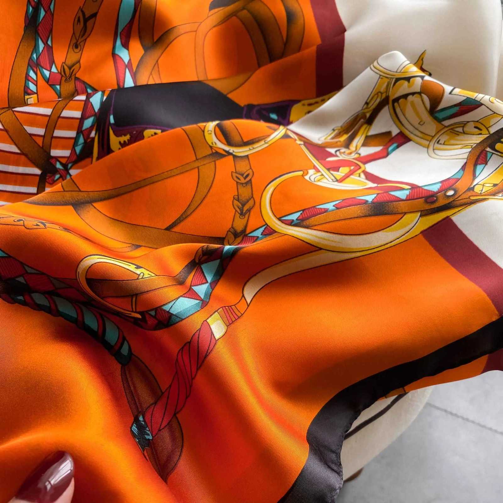 New 18090cm fashion Silk Scarf Scarftop wraps Wen Vintage Four Seasons Hair Scarve Hijab Foard Bandana Fme scarfW251027