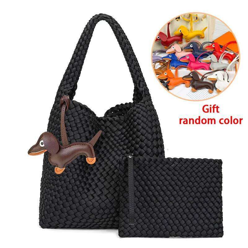 High-quality Hand-woven Bags Women, Neoprene Top Handle Shoulder Bag, Travel Hobo Tote with Purses for Women
