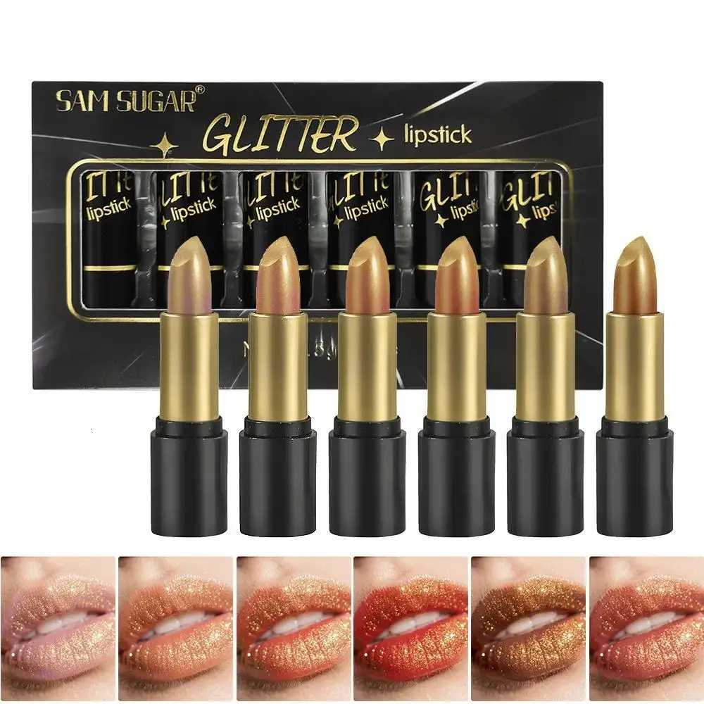 Shimmer Metallic Lipstick Set Waterproof Glitter High Pigment Shiny Sparkling Pearl Lipgloss Long Lasting Makeup W251027