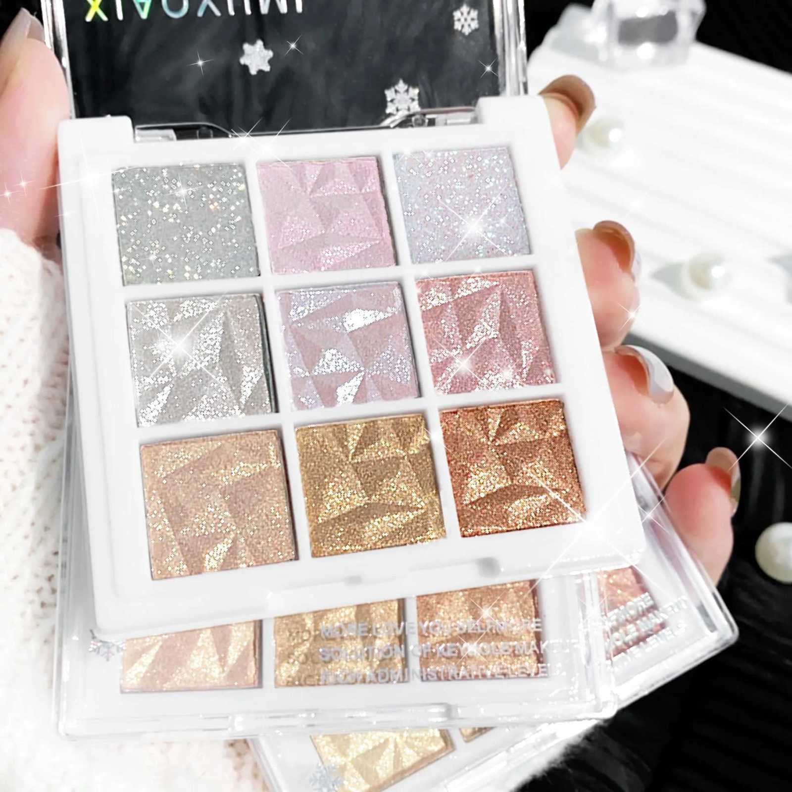 Ninecolor fine glitter eyeshadow palette Pearlescent fine glitter lasting color highlight eye highlightsXJ251027