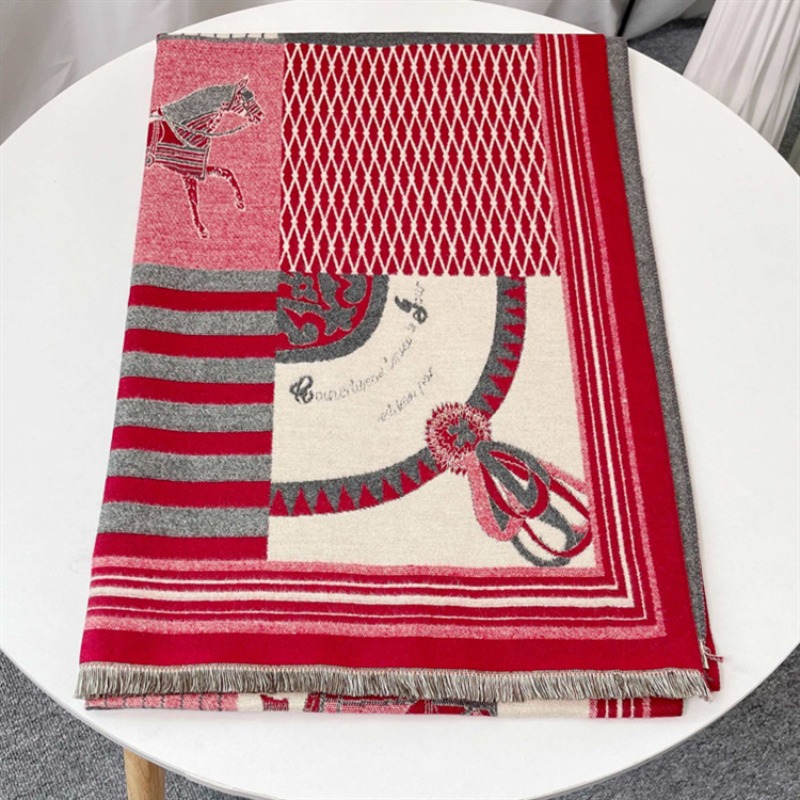 Autumn And Winter Fashion Shawl Scarf Multi Colored Fast Horse Pattern Design Scarf Suitable For Holiday Gifts Daily Travel Wear Scarf