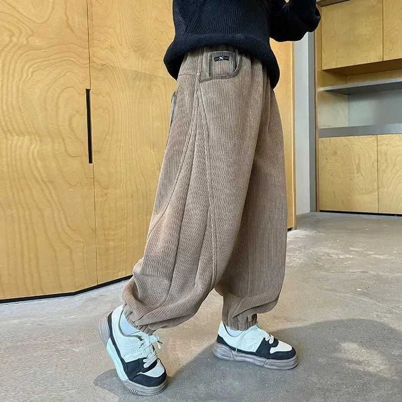 2025 New Boys Corduroy Pants Spring Autumn Toddler Boy Sports Casual PantsT251027