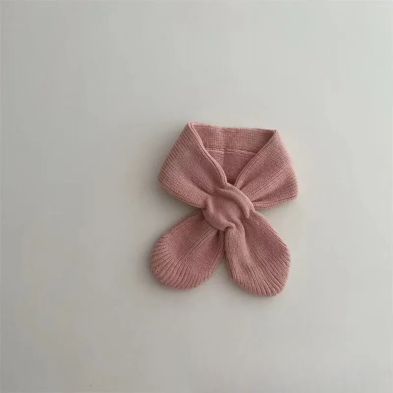 Kids Scarf Winter Warm Soft Children Knitted Baby Bib Infant Toddler Neck Warm Fashion Toddler Solid Color Girl Boy Scarves 251027