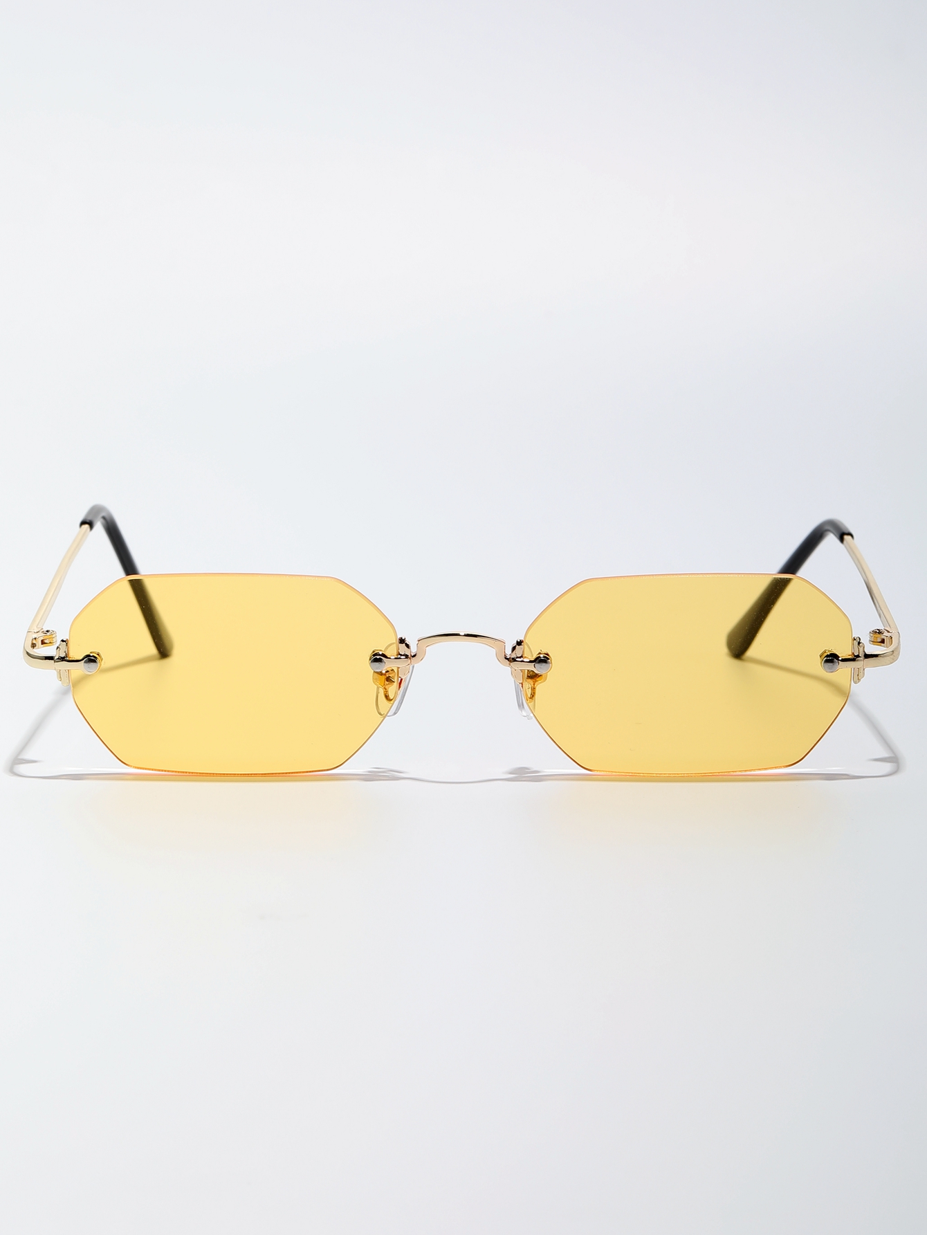 1 Pair Men's Mini Small Hexagonal Frame Retro All-Metal Trendy Sunglasses Gradient Streetwear Vacation Outdoor Beach Women's Everyday