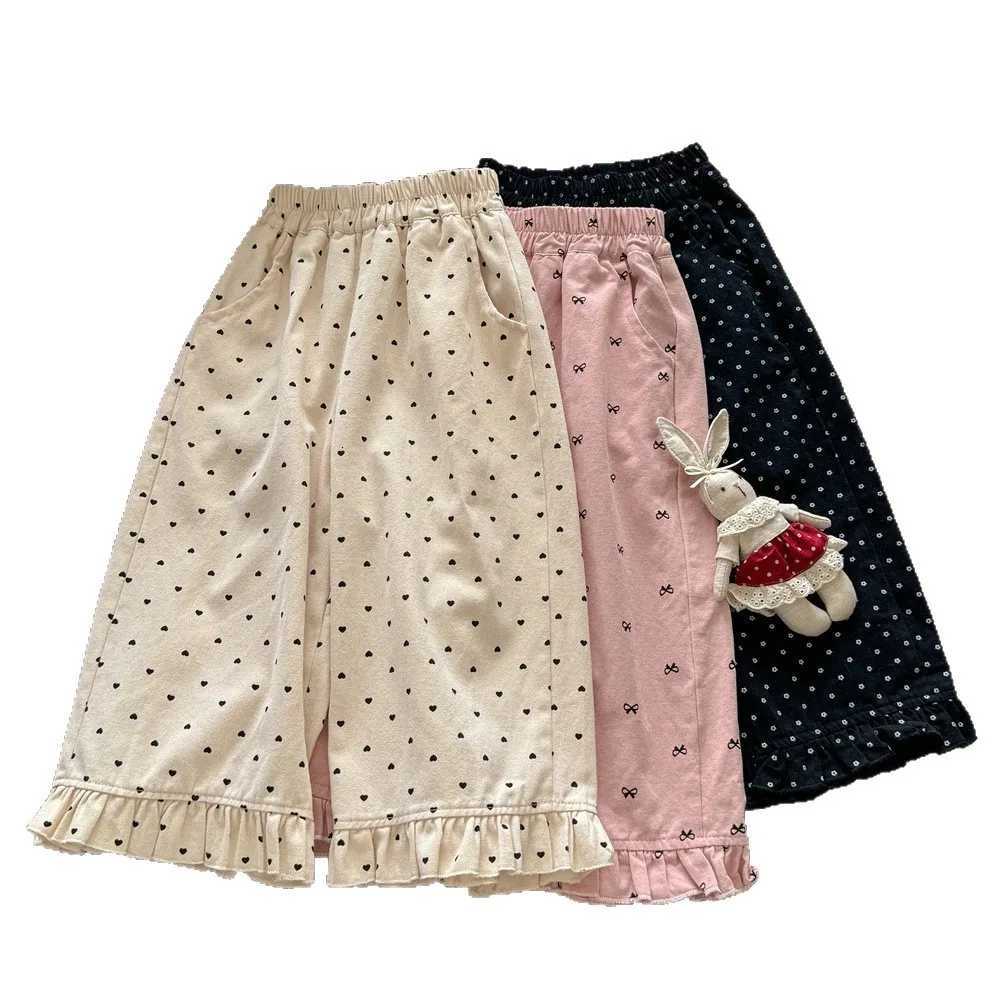 Baby Girls Autumn Pants 29 Years Heart Bowknot Printed Girls Trousers Simple Elastic Waist Kids Baby Girls Straightleg PantsT251027