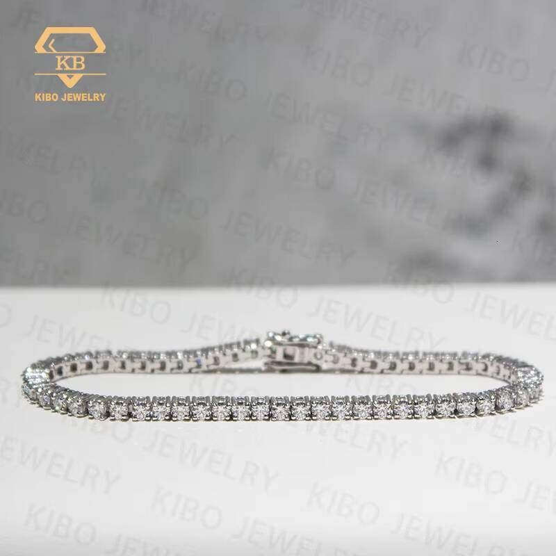 Pass Tester With GRA Certificate Shinning Moissanite Women Bracelet 2mm 3mm VVS Moissanite Tennis Bracelet Women