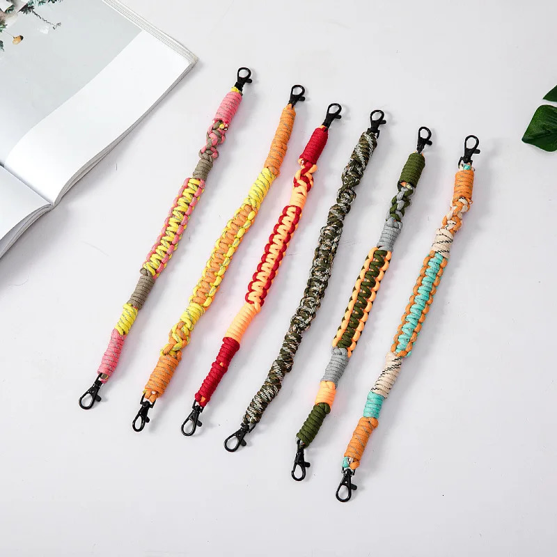 Short Bag Shoulder Strap Mobile Phone Lanyard Wrist Rope Antilost Key Rope Bag Decorative Chain Firm Handwoven Portable 251023