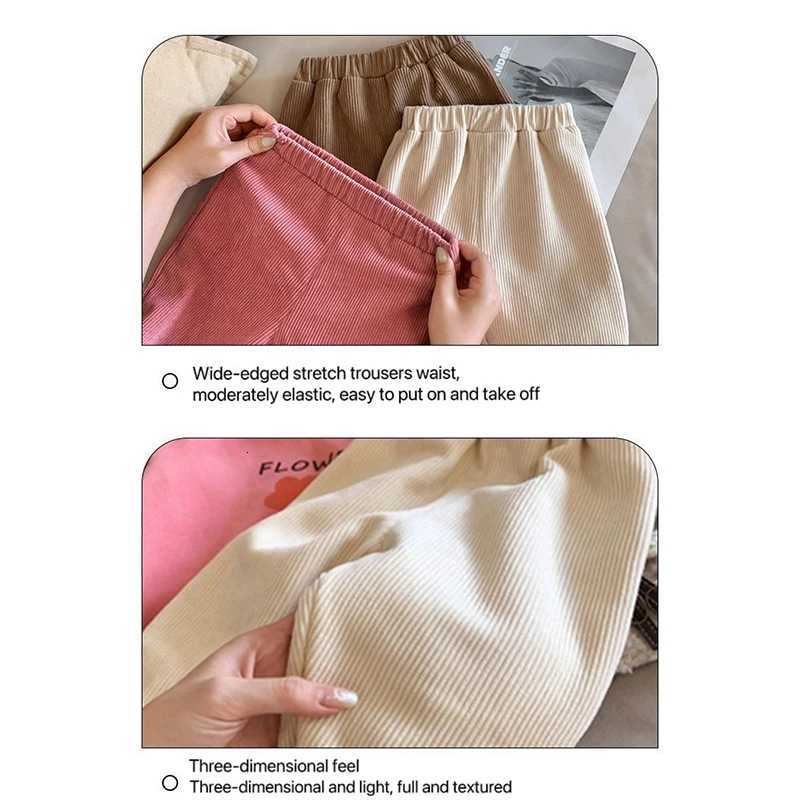 1pcs Boys Girls Winter Velvet Corduroy Kid Pants Little Bear Cartoon Mid Waist Warm Pantalone Baggy Thick Plush Children TrouserT251027