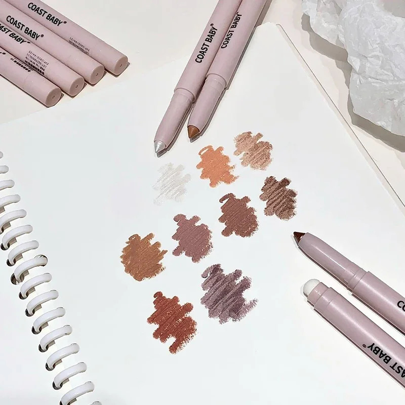 10 Colors Doubleended Lying Silkworm Eyeshadow Pen Pearlescent Matte Highlighter Shadow Pen Longlasting Brightening Eye Makeup 251027