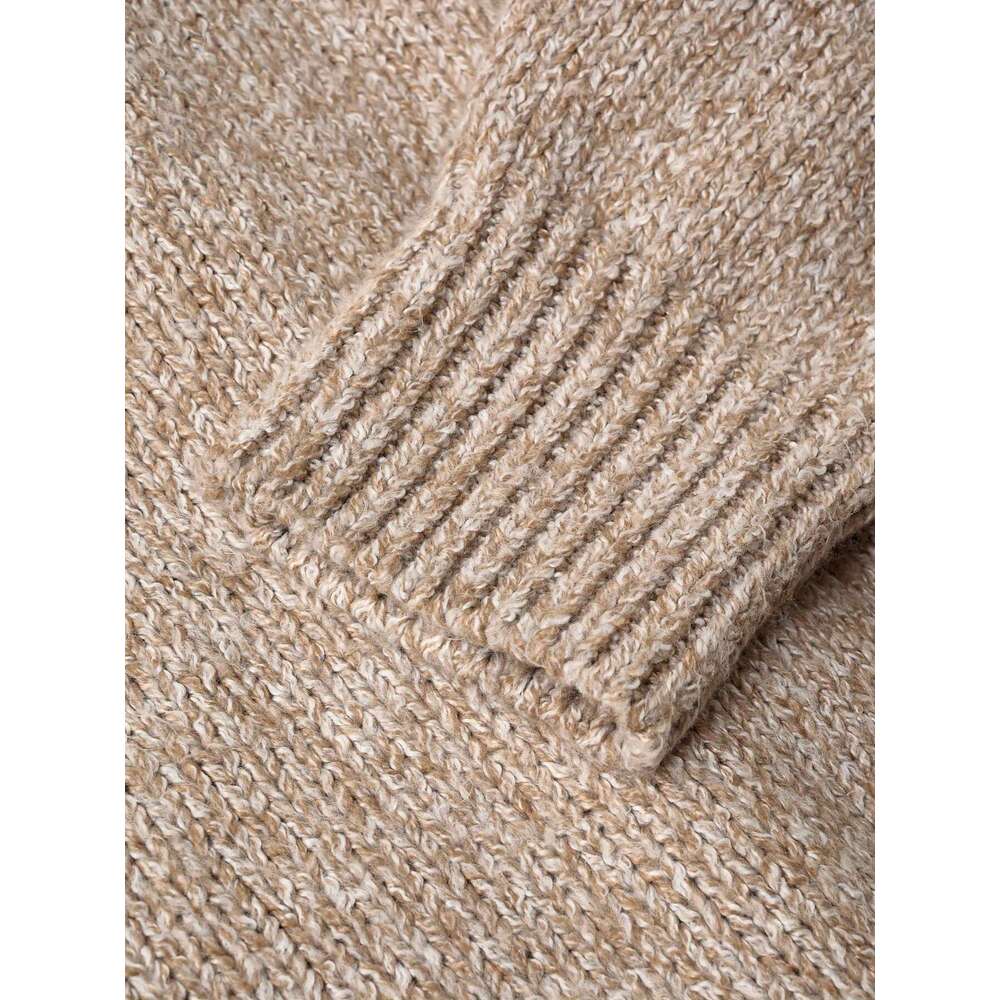 Vintage Stylish Leopard Print Pullover Sweater For Women, Autumn And Winter Top.