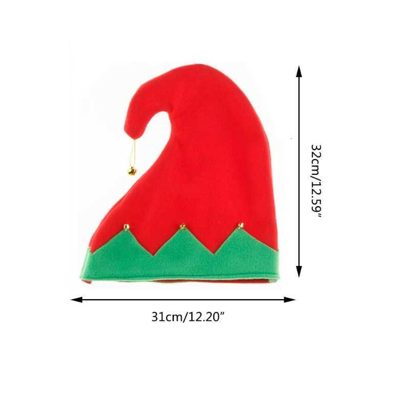 Elf Hats Plush Made for Boys Girls Caps for Festive Christmas Eve Santa Hats with Metal Made Bell Ornament at the TopW251027