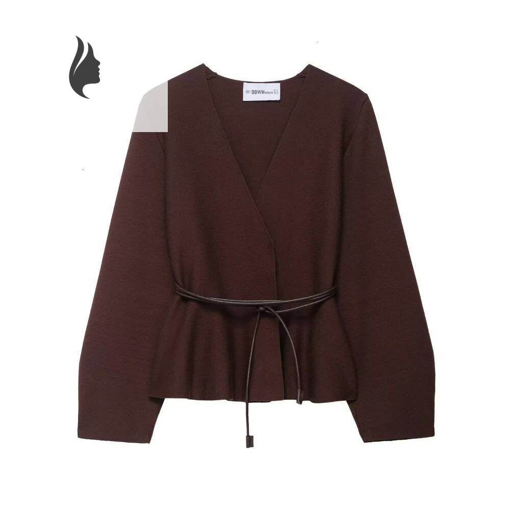 winter jacket women UNIZERA new women's clothing elegant, casual, fashionable, European and American style design with belt knit jacket