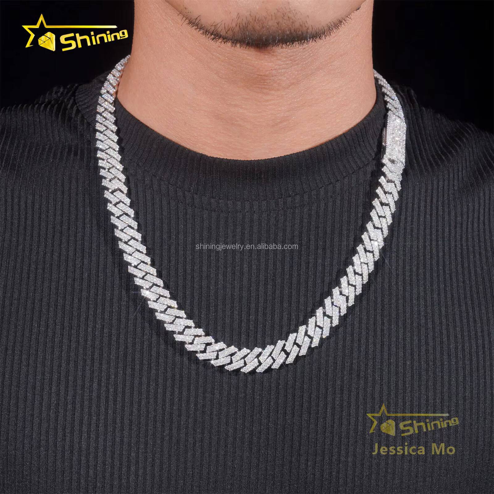 Personalized Custom Name Lock GRA Certificate 12mm Two Rows Iced Out Moissanite S925 Sterling Silver Hip Hop Miami Cuban Chain