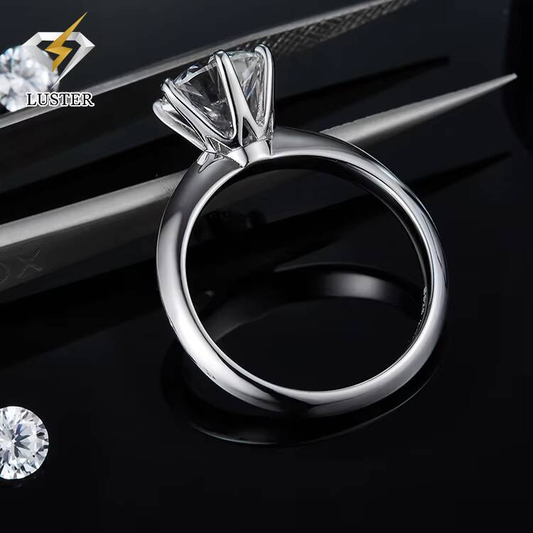 Classic Cheap Large Women Jewelry Snowflake Proposal Silver Rings Women 925 Sterling 2ct Moissanite Engagement Ring