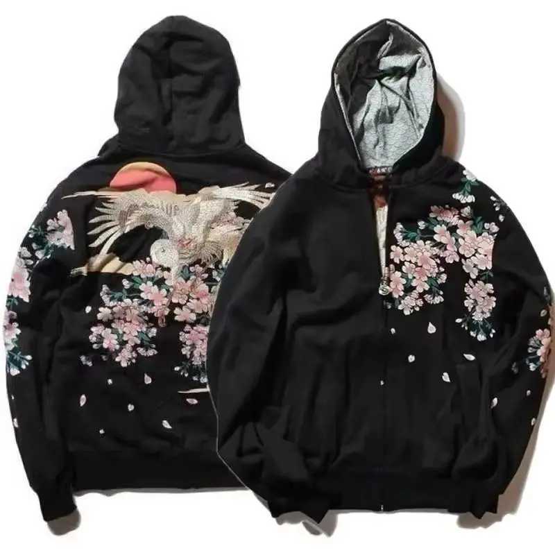 American Y2K New Fashion Trend Fleece Padded Zipper Hoodie Women Street Hip Hop Joker Loose Sweatshirt Couple Casual Punk Hoodie W251027