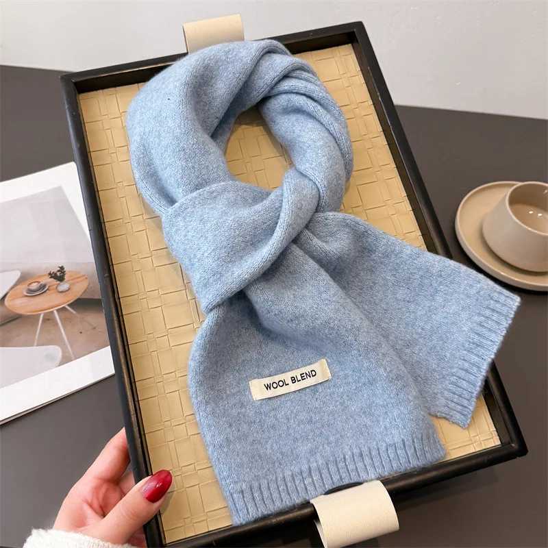 2025 Winter Wool Scarf For Wen Long Warm Cashmere Scarves Hijab Solid Lady Shawl Wrap Fa Pashmina Bandana Scarfs NewW251027