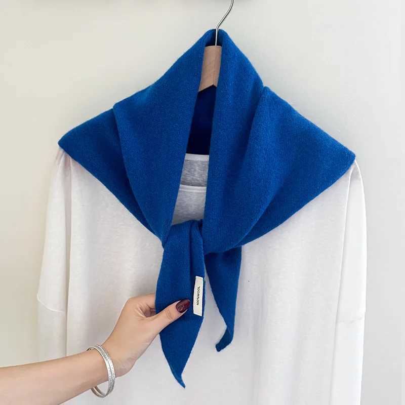 Knitted Scarf Wen Wool Winter Warm Scarves Bright Solid Color Design Thicke Shawl Soft Triang Pashmina Neck 2025 NEWW251027