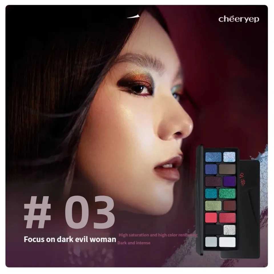 16 Color BLACK Pearl Eyeshadow Palette Waterproof LongLasting Diamond Shimmer Sparkling Crystal Eye Makeup Cosmetic CO03XJ251027