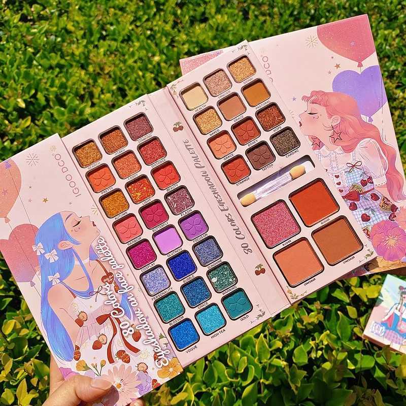 80color Eyeshadow Palette Glitter Pearlescent Matte Eye Shadow Matte Waterproof Long Lasting Children Stage Korean MakeupXJ251027