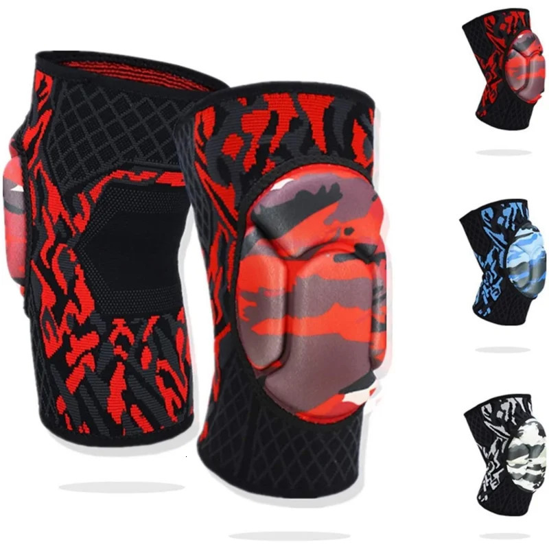 1 Pair Sports Knee Pads Padded Compression Pro Knee Sleeves for Youth Adult Basketball Wrestling Volleyball Workout Knee Brace 251023