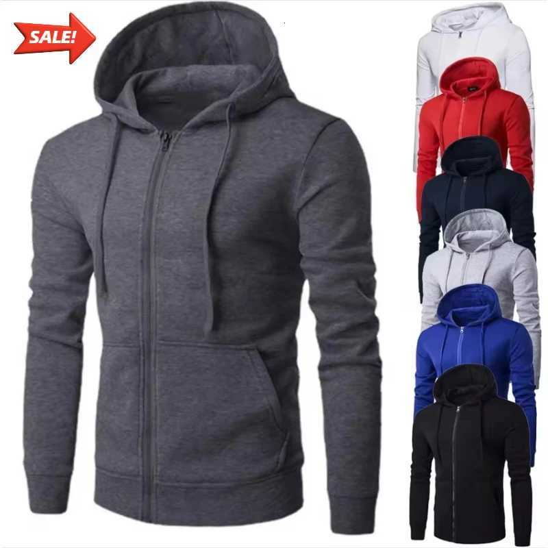 Sudadera Con Capucha De Manga Larga Para Hombre Chaqueta Con Cierre De Cremallera Ajustada Otoo Hoodies Men Clothing Sweatshirt W251027
