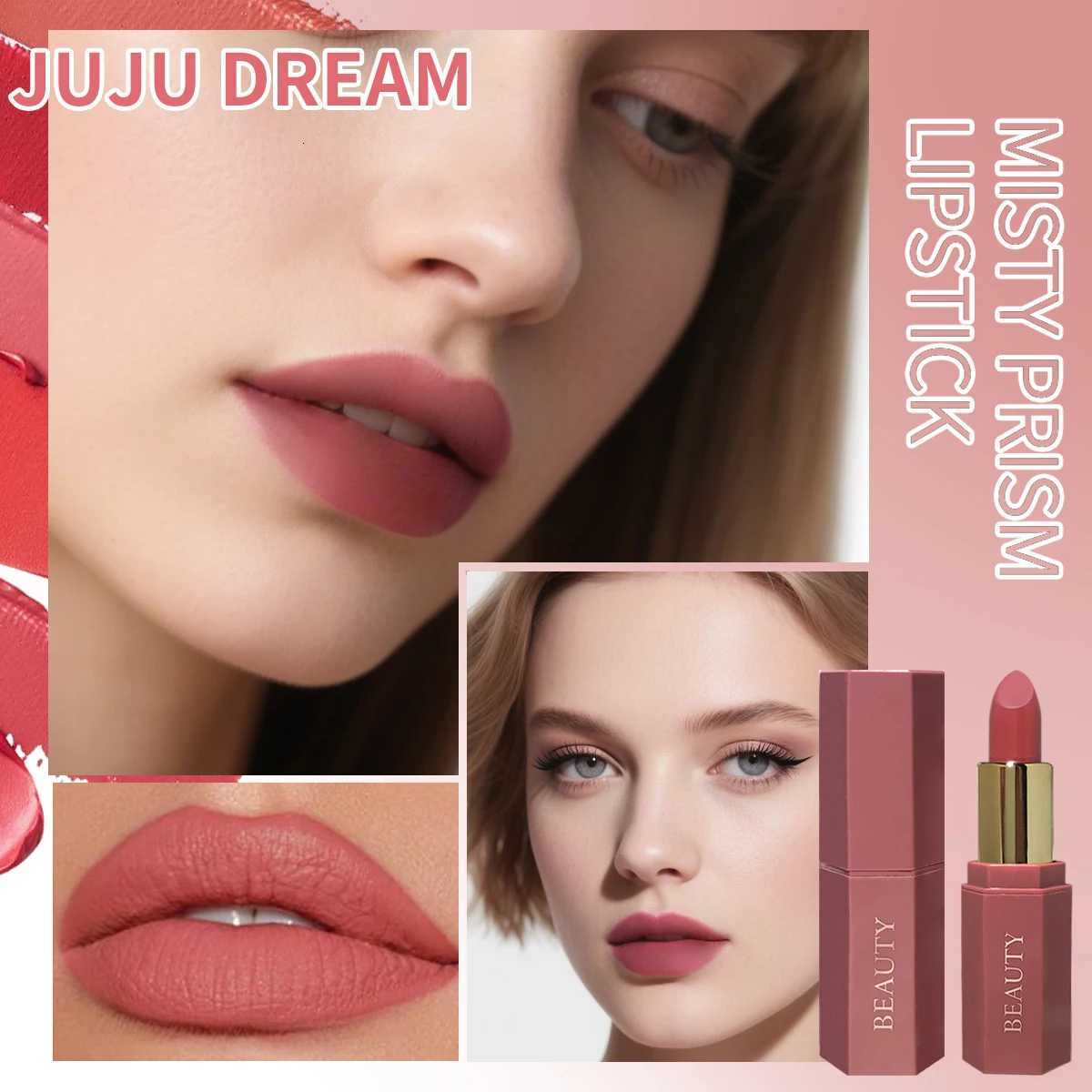 Matte waterproof velvet nude lipstick Sexy redbrown longlasting makeup Professional style easy to carry W251027