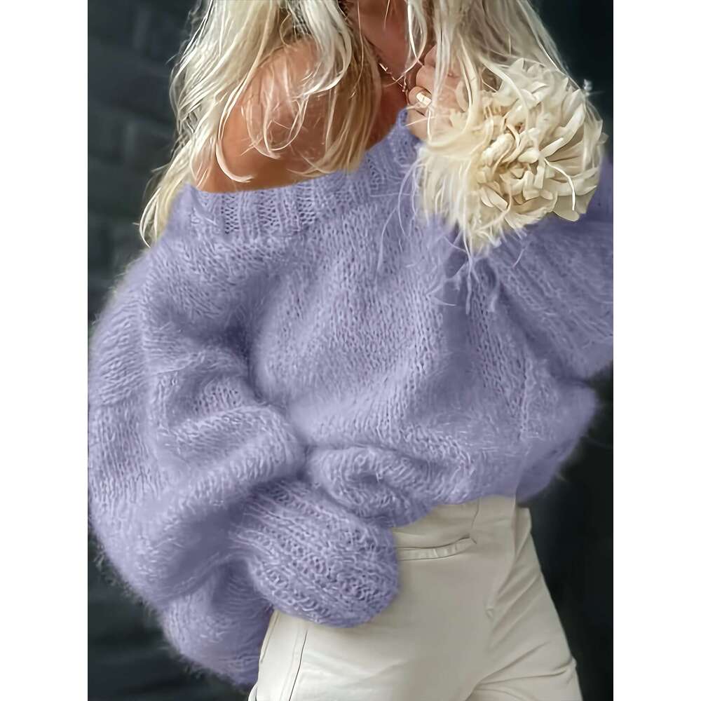 Elegant Sweater Elegant Strapless Soft Chic Pullover Fall/Winter, Everyday & Formal Outfits - Women's Sweater For Office, Party