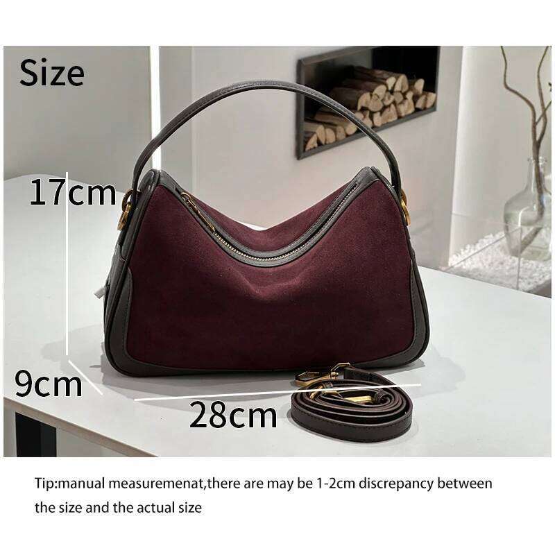 Designer Bag Luxury Bag Winter Suede Genuine Leather Fashion Crossbody Bag Designer Women's High-Quality Temperament Shoulder Handbags