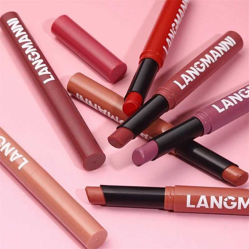 2 Color Matte Lipstick NonStick Cup LongLasting Velvet Finish Lipstick Pen Smooth Matte Lip Color Waterproof NonFading W251027