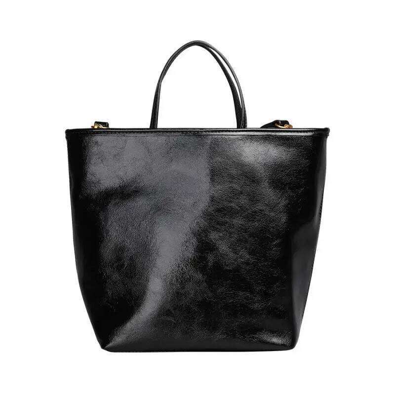 New French Retro Horizontal Square Large Capacity Handbags For Women Casual Commuting Single Shoulder Crossbody Bags Trendy