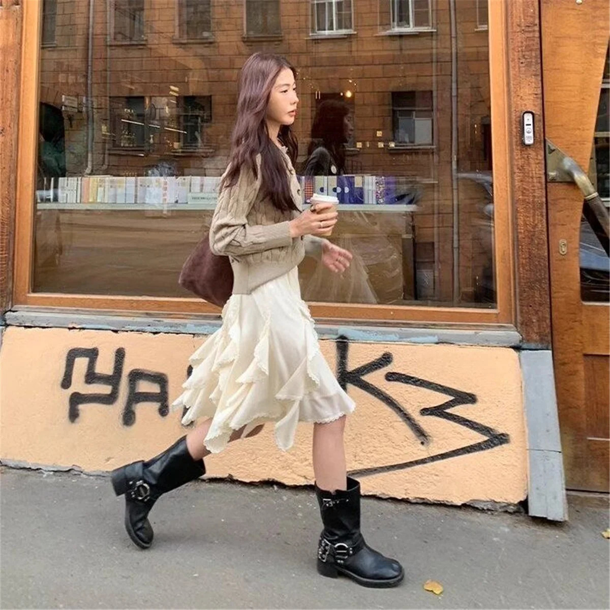 Mini Skirts Women Summer Chiffon Ruched Woman Clothing 2000s Clothes Y2k Kawaii Black Lace White 251027