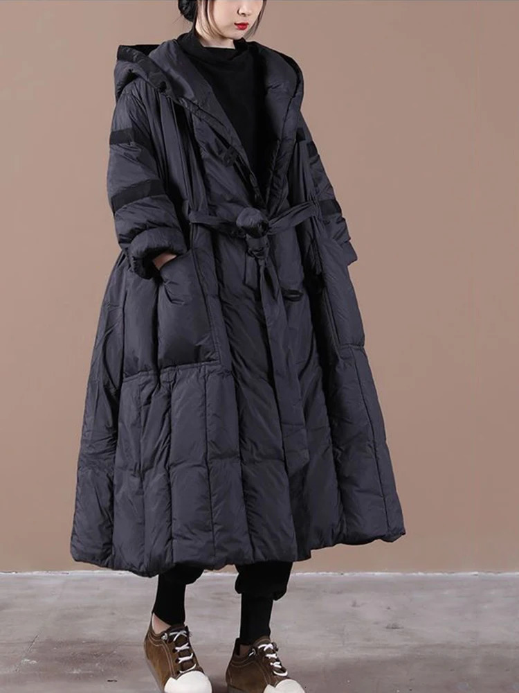 Winter Womens Down Parka Oversized Sonw Coat Ultra Light Warm Long Female Puffer Jacket Windproof Outwear 251027