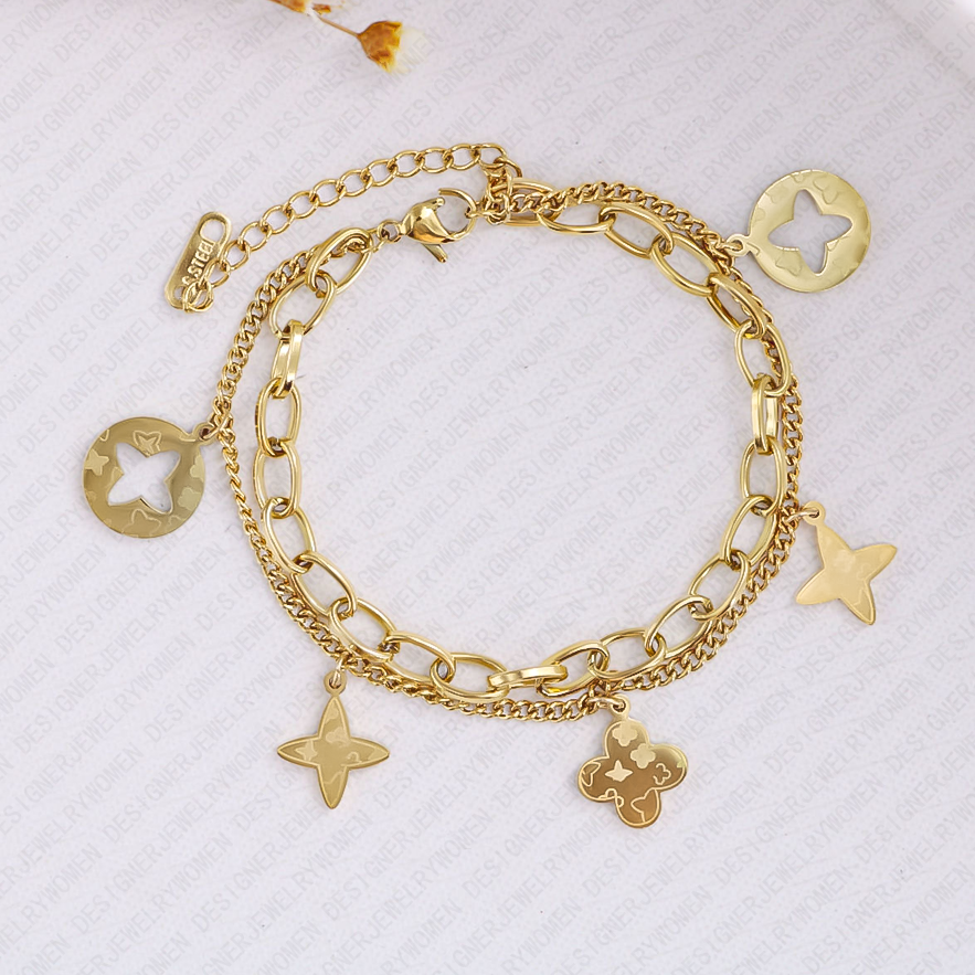 Designer Bracelet Bracelet for Women Gold Hollow Bracelets Tassel Bangle Rhombus Flower Bangles Luxury Jewlery Designer for Women Elegant Timeless Gif