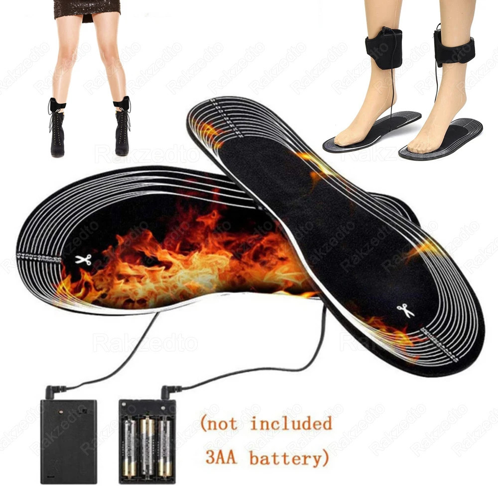 Usb Heated Shoe Insoles for Men Women Winter Outdoor Skiing Feet Warmer Shoes Pad Battery Electric Heating Thermal Insoles251020