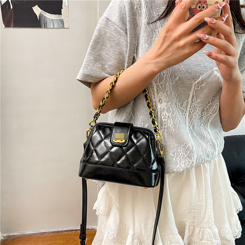 Free shipping designer bag Quilted Chain Embroidery Handbag New Niche Shell Bag Women Shoulder Crossbody Bag